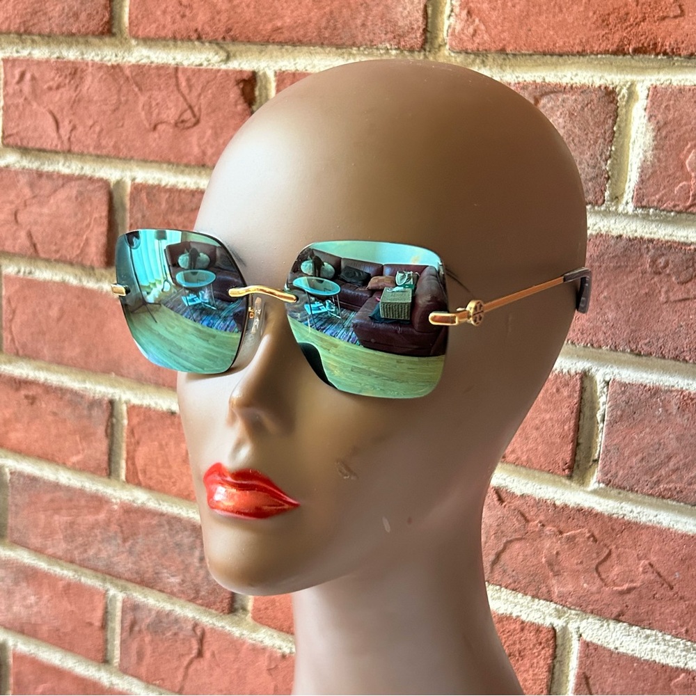 •Tory Burch Tay 6080 Blue Reflective Mirror Square Women’s Sunglasses